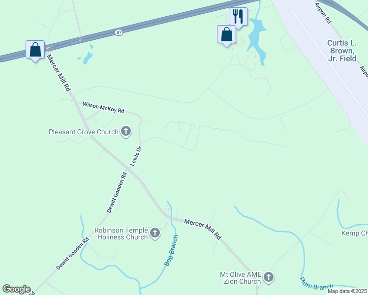 map of restaurants, bars, coffee shops, grocery stores, and more near Lewis Drive in Elizabethtown