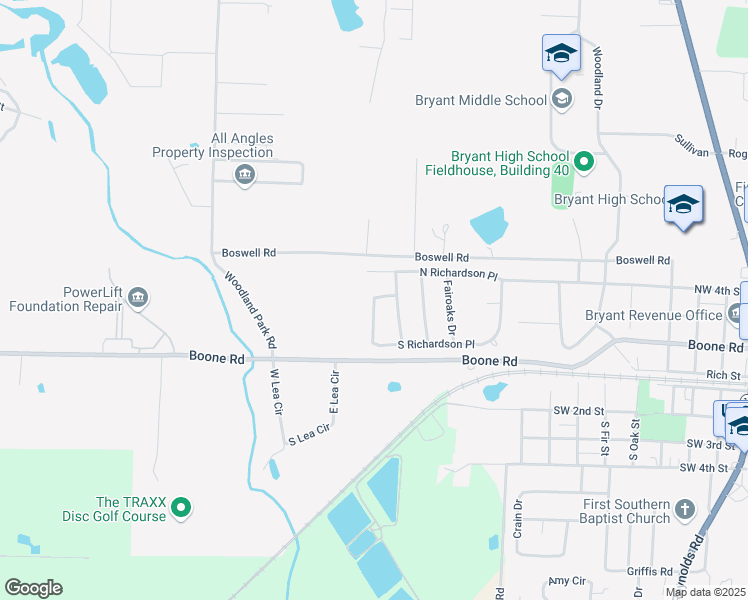 map of restaurants, bars, coffee shops, grocery stores, and more near 304 Morningside Drive in Bryant