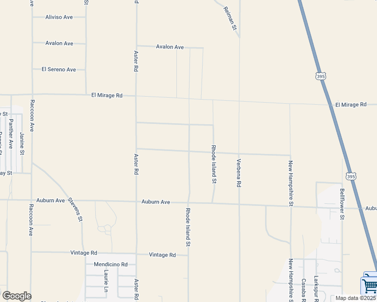 map of restaurants, bars, coffee shops, grocery stores, and more near Rhode Island Street in Adelanto