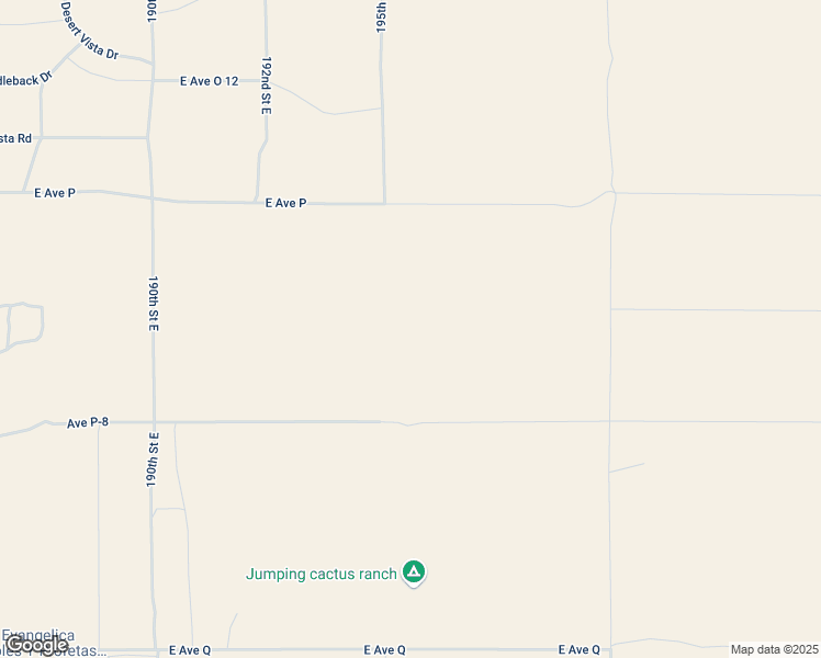 map of restaurants, bars, coffee shops, grocery stores, and more near 195th Street East in Palmdale