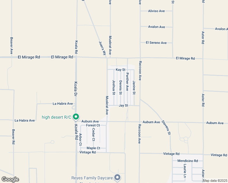 map of restaurants, bars, coffee shops, grocery stores, and more near Joshua Street in Adelanto