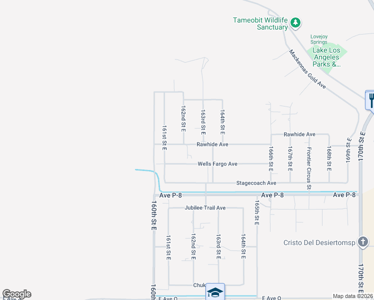 map of restaurants, bars, coffee shops, grocery stores, and more near in Lake Los Angeles