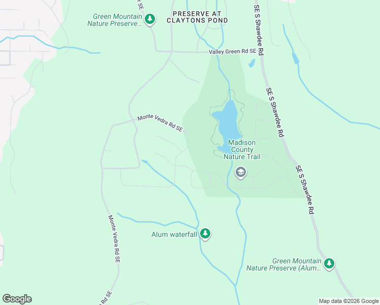 map of restaurants, bars, coffee shops, grocery stores, and more near 50 Natures Ridge Way Southeast in Huntsville