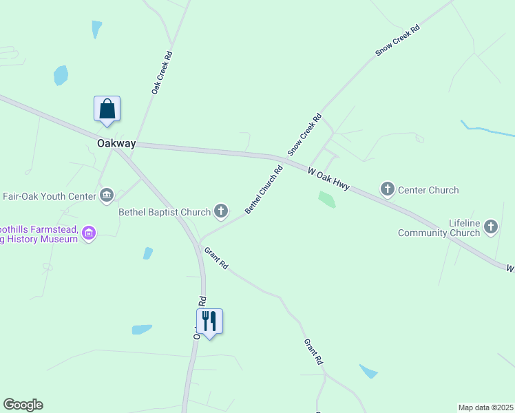map of restaurants, bars, coffee shops, grocery stores, and more near 135 Bethel Church Road in Westminster