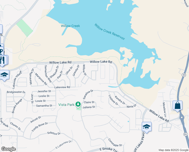map of restaurants, bars, coffee shops, grocery stores, and more near 3031 Crestview Drive in Prescott