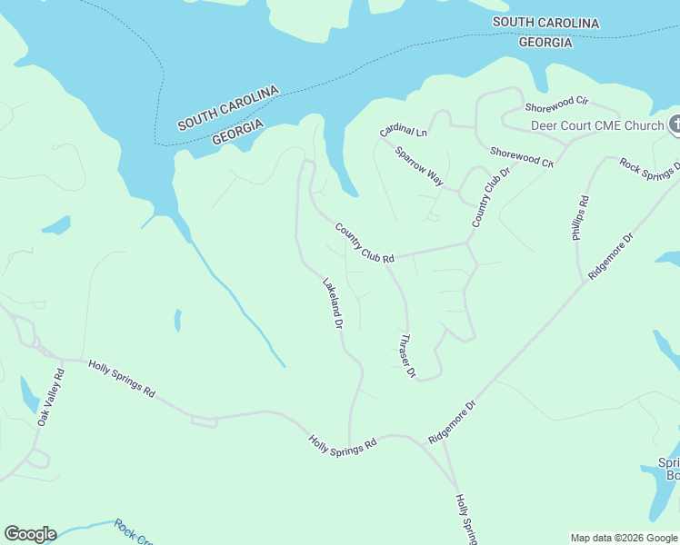map of restaurants, bars, coffee shops, grocery stores, and more near 392 Lakeland Drive in Toccoa