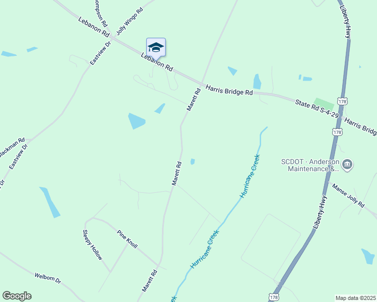 map of restaurants, bars, coffee shops, grocery stores, and more near 1552 Marett Road in Pendleton