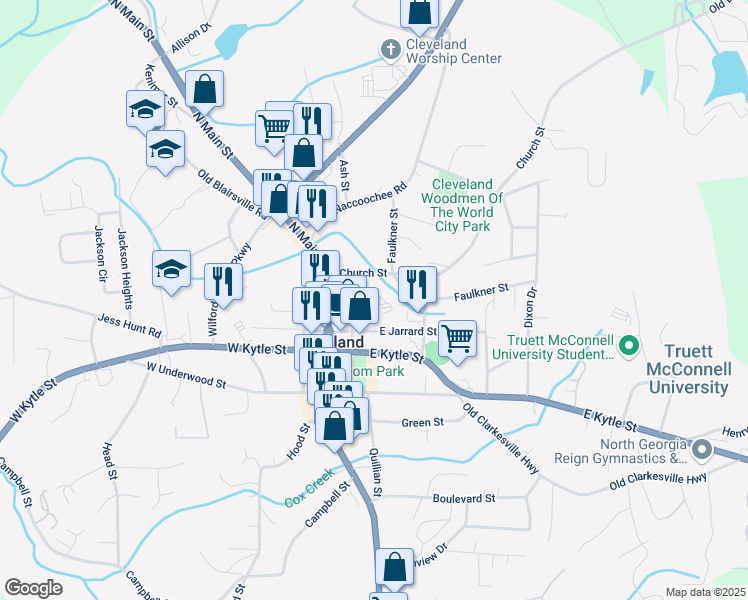 map of restaurants, bars, coffee shops, grocery stores, and more near 118 North Brooks Street in Cleveland