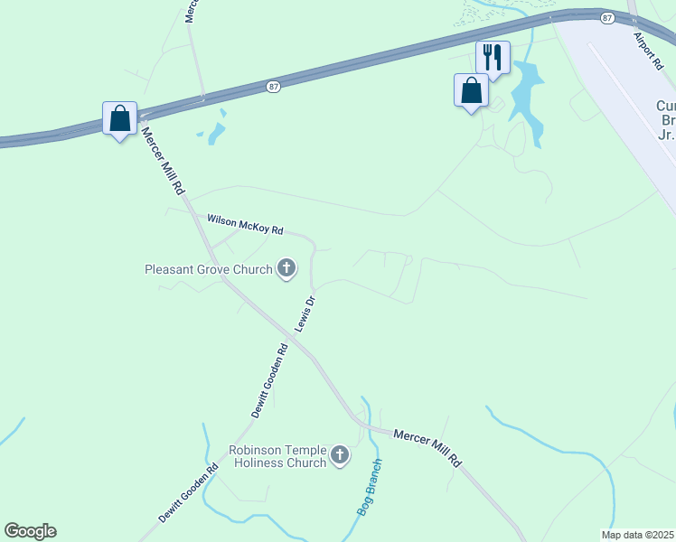 map of restaurants, bars, coffee shops, grocery stores, and more near 197 Lewis Drive in Elizabethtown