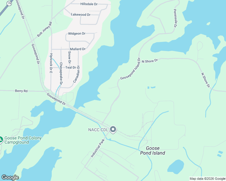 map of restaurants, bars, coffee shops, grocery stores, and more near 444 Goosepond Island Drive in Scottsboro
