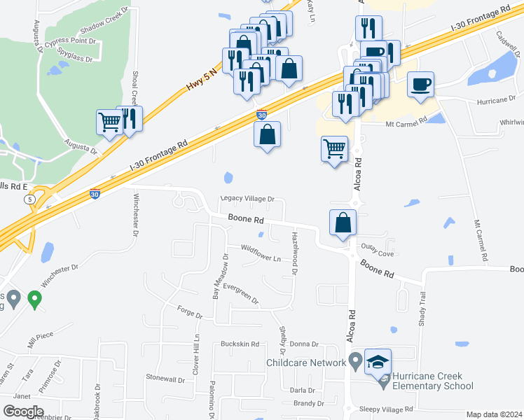 map of restaurants, bars, coffee shops, grocery stores, and more near 3857 Freedom Cove in Benton