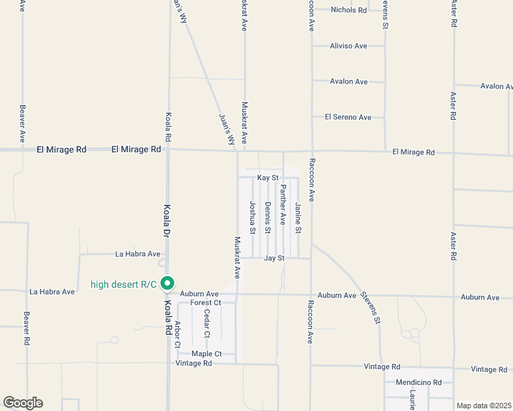 map of restaurants, bars, coffee shops, grocery stores, and more near Joshua Street in Adelanto