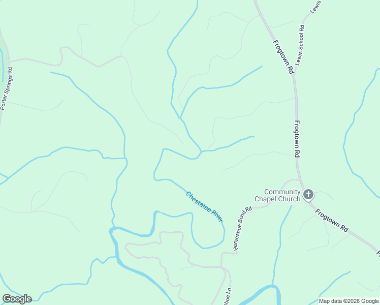 map of restaurants, bars, coffee shops, grocery stores, and more near 444 River Trail in Dahlonega
