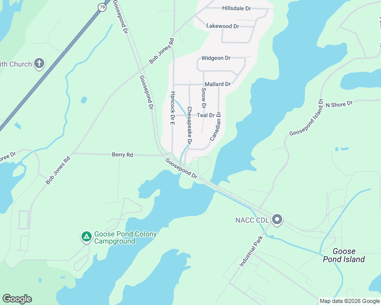 map of restaurants, bars, coffee shops, grocery stores, and more near 38 Canadian Drive in Scottsboro