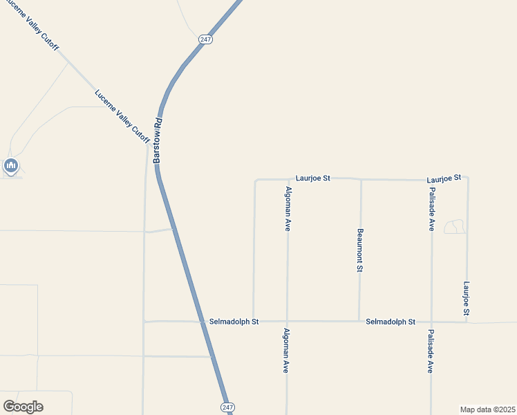 map of restaurants, bars, coffee shops, grocery stores, and more near Laurjoe Street in San Bernardino County