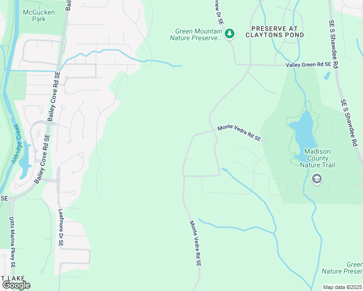 map of restaurants, bars, coffee shops, grocery stores, and more near 13016 Monte Vedra Road Southeast in Huntsville