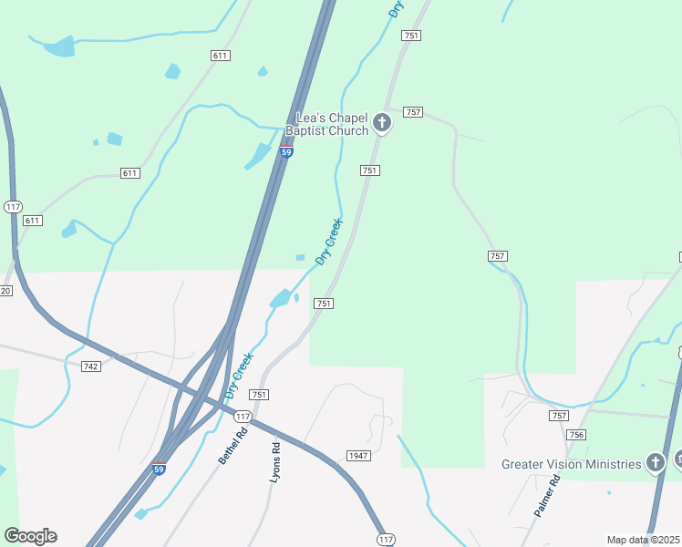 map of restaurants, bars, coffee shops, grocery stores, and more near 3840 County Road 751 in Valley Head