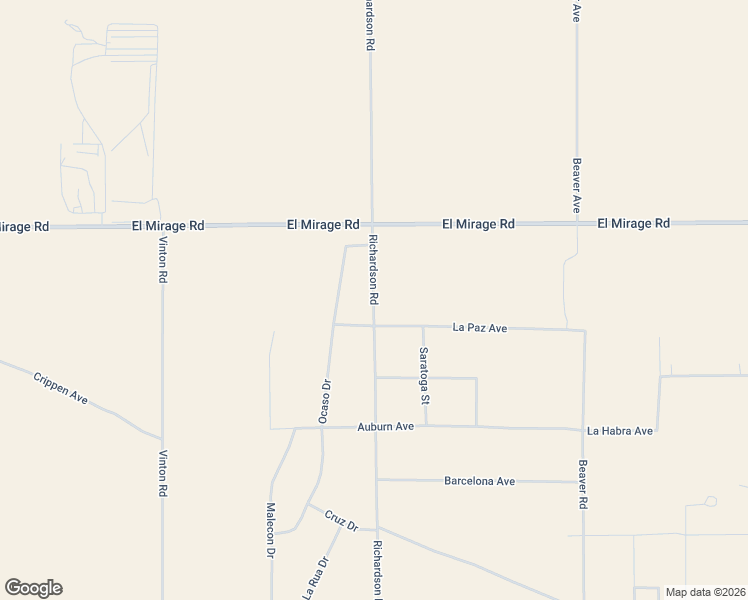 map of restaurants, bars, coffee shops, grocery stores, and more near 19140 Richardson Road in Adelanto