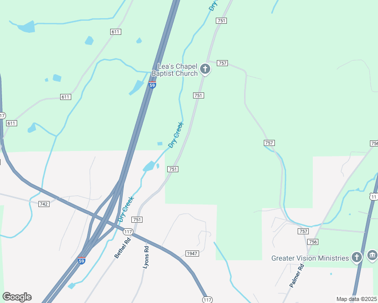 map of restaurants, bars, coffee shops, grocery stores, and more near 3840 County Road 751 in Valley Head