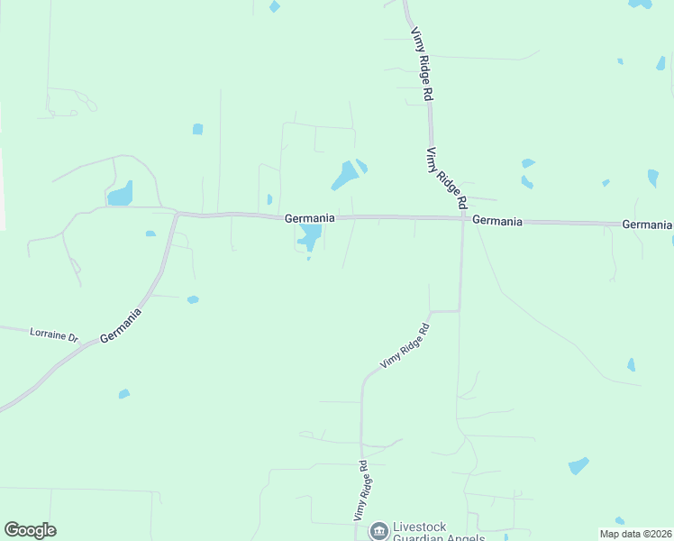 map of restaurants, bars, coffee shops, grocery stores, and more near 12613 Germania in Alexander