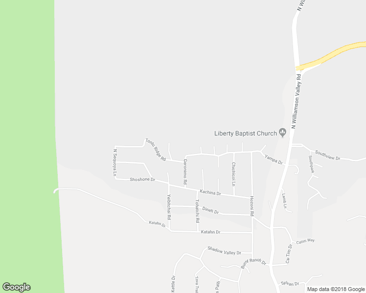 map of restaurants, bars, coffee shops, grocery stores, and more near 3118 Geronimo Road in Prescott