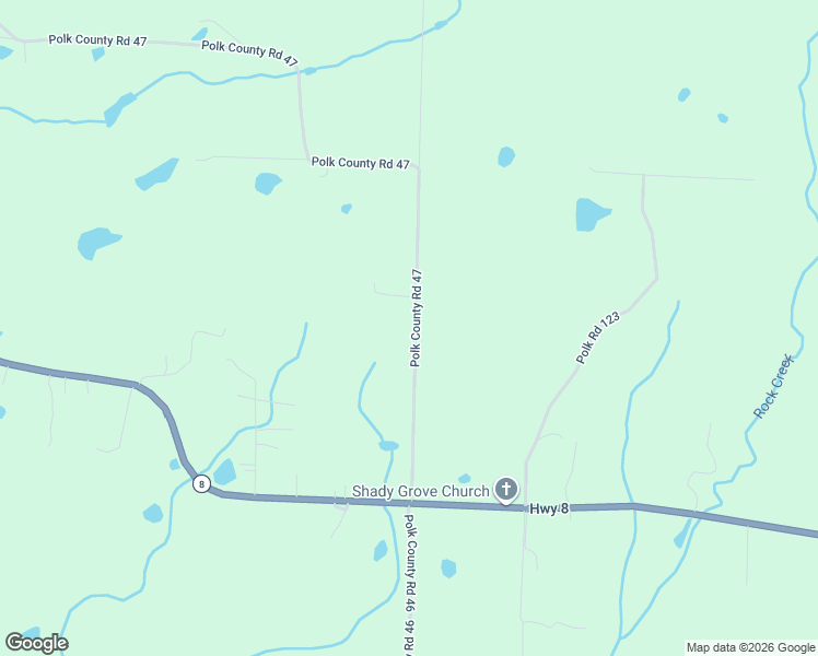 map of restaurants, bars, coffee shops, grocery stores, and more near 181 Polk County Road 47 in Mena