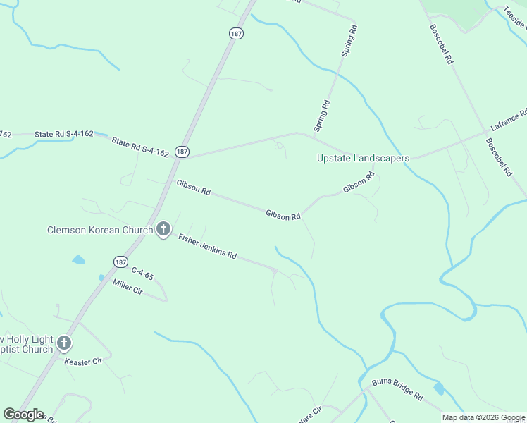 map of restaurants, bars, coffee shops, grocery stores, and more near 397 Gibson Road in Anderson