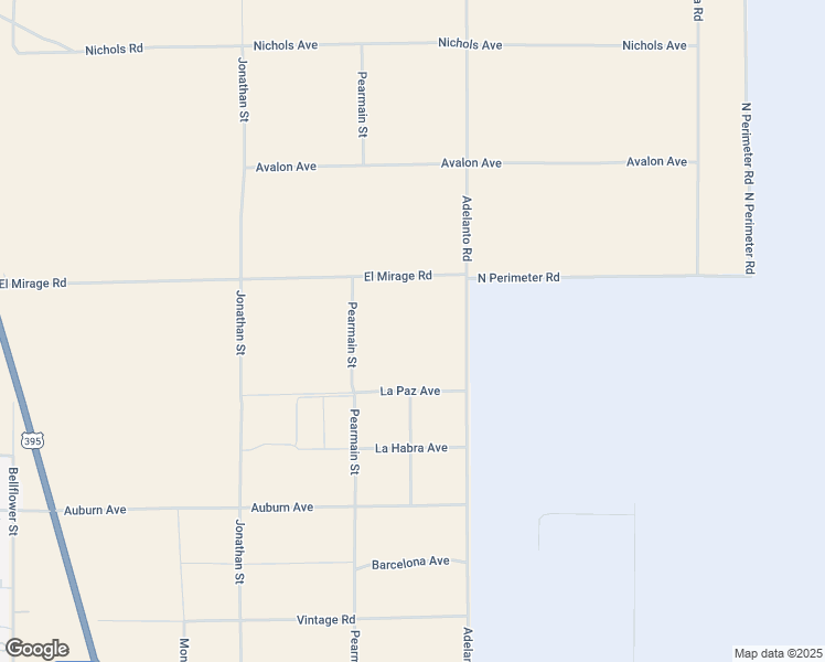 map of restaurants, bars, coffee shops, grocery stores, and more near 2476 El Mirage Road in Adelanto