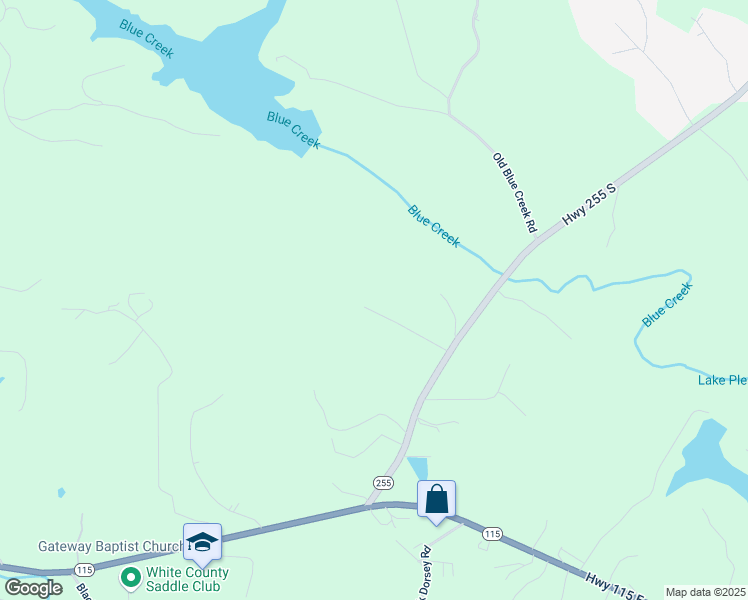 map of restaurants, bars, coffee shops, grocery stores, and more near 425 Highway 255 South in Cleveland
