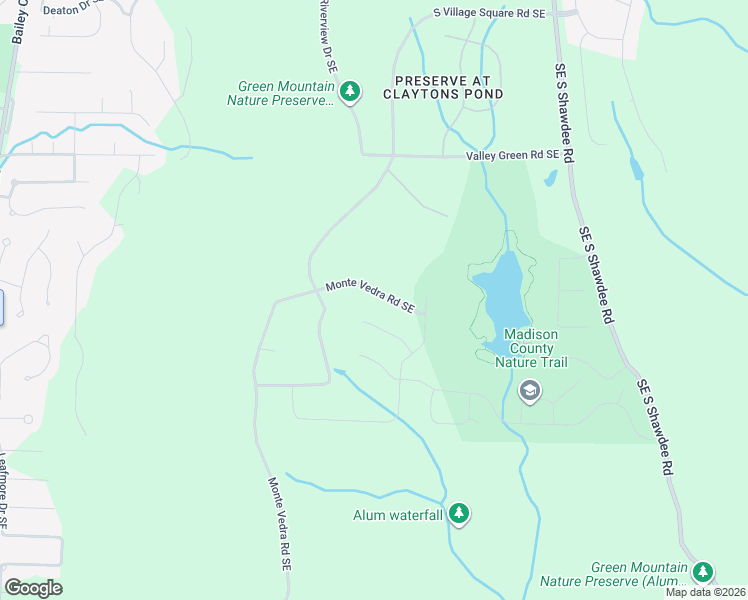 map of restaurants, bars, coffee shops, grocery stores, and more near 13399 South Village Square Road Southeast in Huntsville