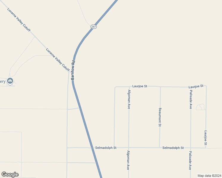 map of restaurants, bars, coffee shops, grocery stores, and more near in Lucerne Valley