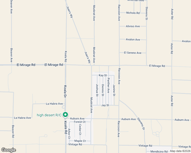 map of restaurants, bars, coffee shops, grocery stores, and more near 19044 Joshua Street in Adelanto