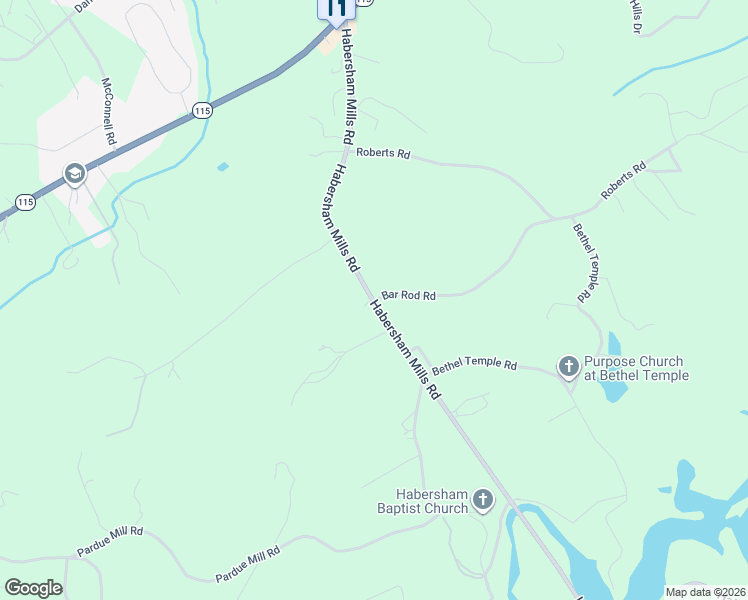 map of restaurants, bars, coffee shops, grocery stores, and more near 144 Bar Rod Road in Demorest