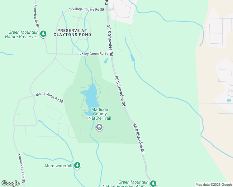 map of restaurants, bars, coffee shops, grocery stores, and more near 13346 South Shawdee Road Southeast in Huntsville