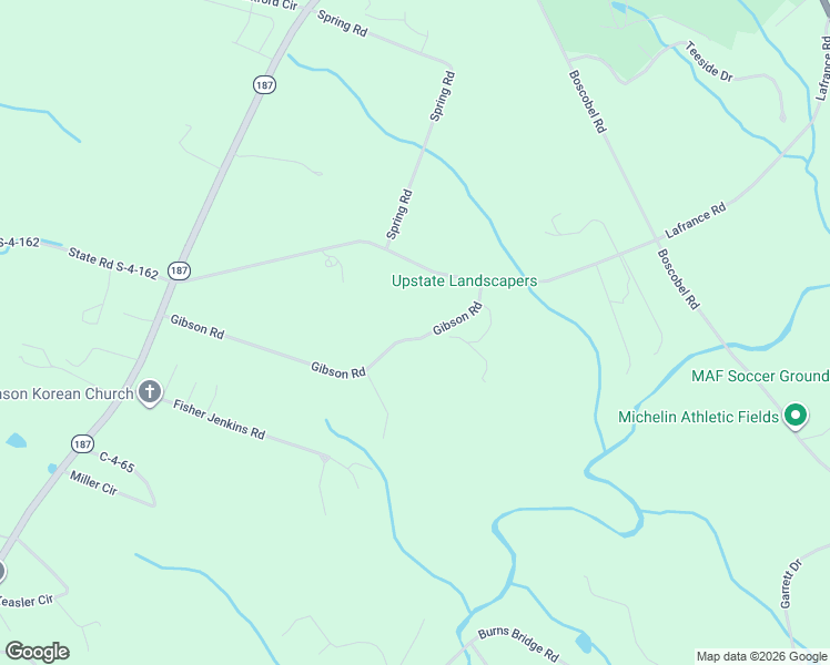 map of restaurants, bars, coffee shops, grocery stores, and more near 315 Gibson Road in Anderson