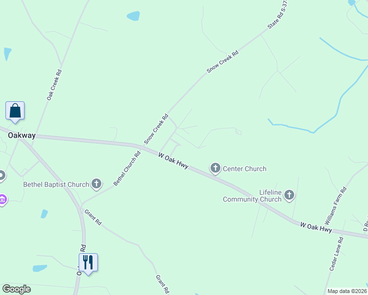 map of restaurants, bars, coffee shops, grocery stores, and more near 791 Windchime Way in Seneca