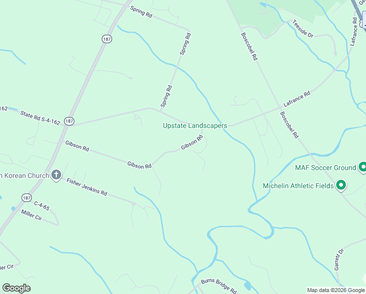 map of restaurants, bars, coffee shops, grocery stores, and more near 315 Gibson Road in Anderson