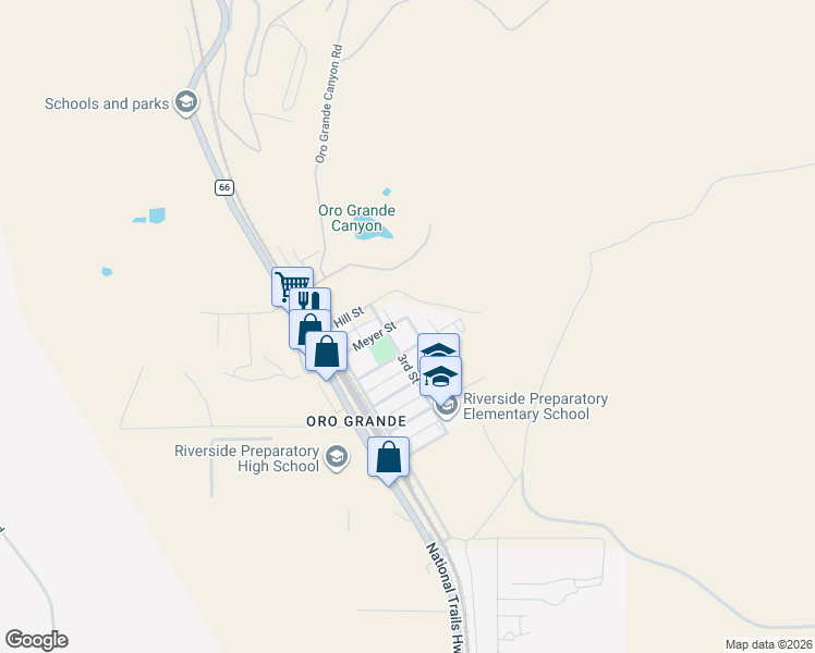 map of restaurants, bars, coffee shops, grocery stores, and more near 19102 4th Street in San Bernardino County