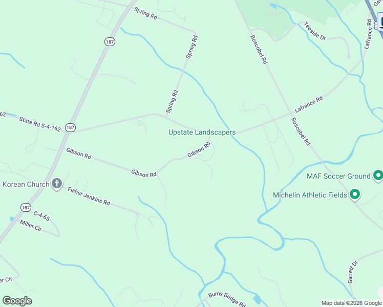 map of restaurants, bars, coffee shops, grocery stores, and more near 315 Gibson Road in Anderson