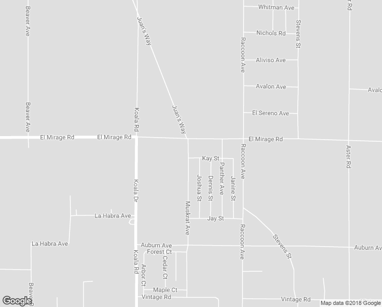 map of restaurants, bars, coffee shops, grocery stores, and more near 9902 Kay Street in Adelanto