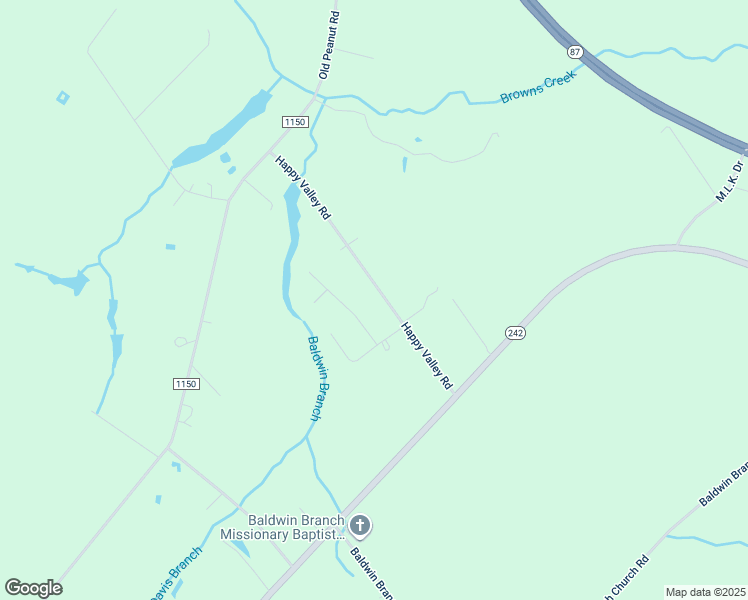 map of restaurants, bars, coffee shops, grocery stores, and more near 303 Happy Valley Road in Elizabethtown