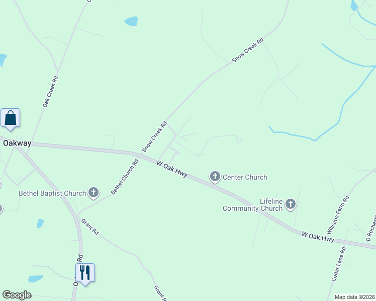 map of restaurants, bars, coffee shops, grocery stores, and more near 791 Windchime Way in Seneca