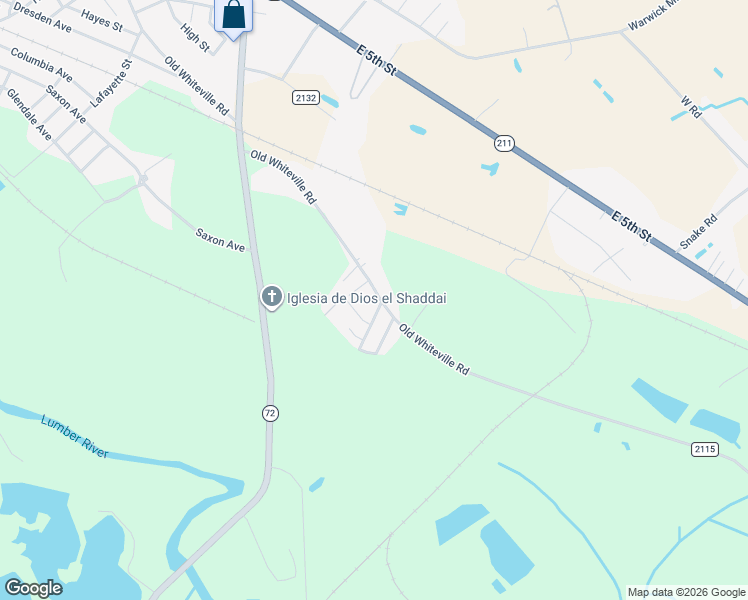 map of restaurants, bars, coffee shops, grocery stores, and more near 1224 Beulah Church Road in Lumberton