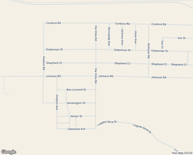 map of restaurants, bars, coffee shops, grocery stores, and more near 19201 Via Vista Road in Apple Valley