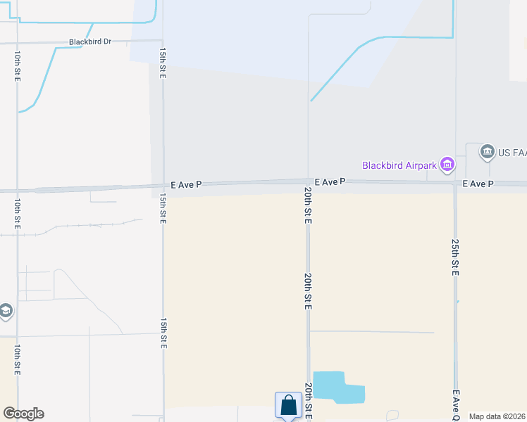 map of restaurants, bars, coffee shops, grocery stores, and more near East Avenue P in Palmdale