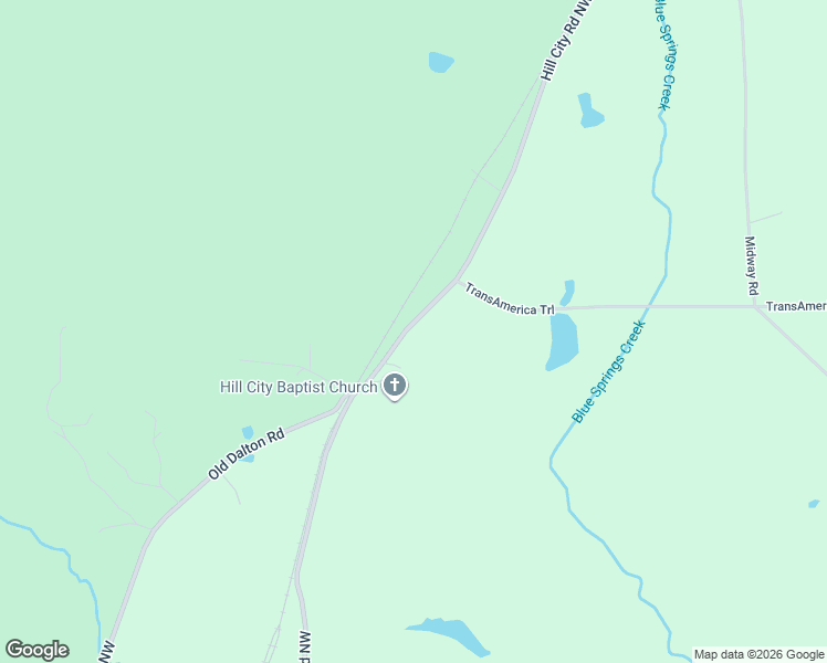 map of restaurants, bars, coffee shops, grocery stores, and more near 1477 Hill City Road Northwest in Resaca