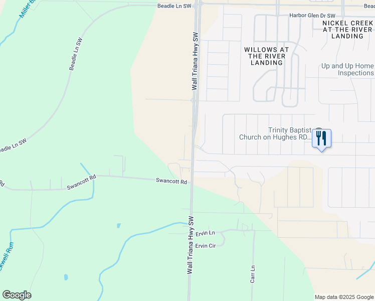 map of restaurants, bars, coffee shops, grocery stores, and more near 107 James Parcus Circle in Madison