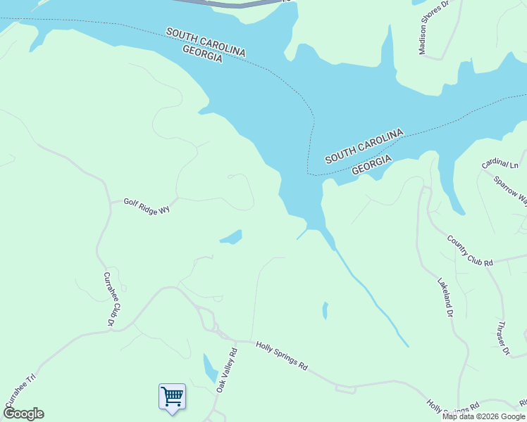 map of restaurants, bars, coffee shops, grocery stores, and more near 155 Edgewater Trail South in Toccoa
