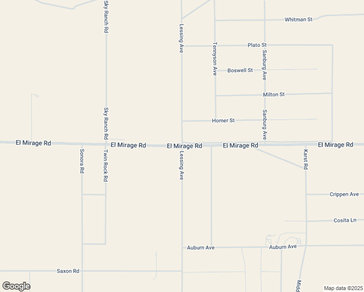 map of restaurants, bars, coffee shops, grocery stores, and more near Lessing Avenue in Adelanto