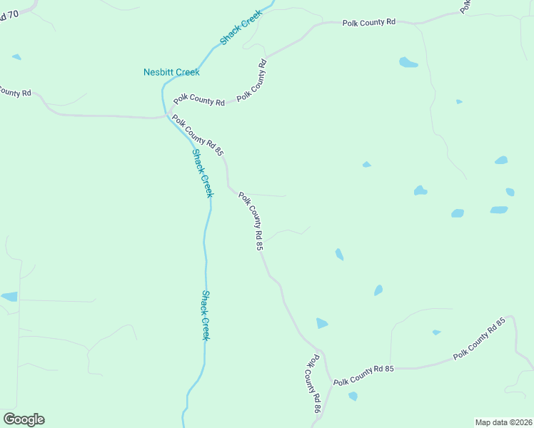map of restaurants, bars, coffee shops, grocery stores, and more near 642 Polk County Road 85 in Mena